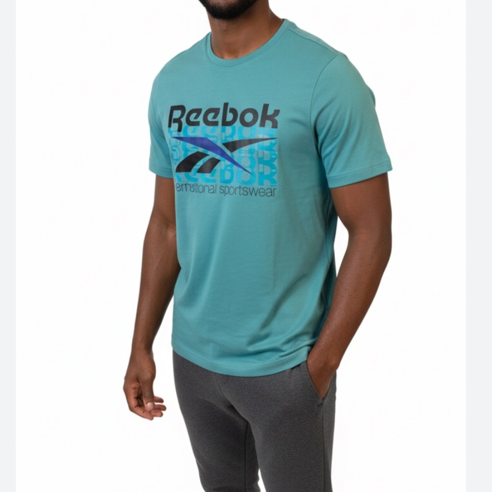 NWT Reebok Teal Short Sleeve International SportswearT-Shirt Size M
